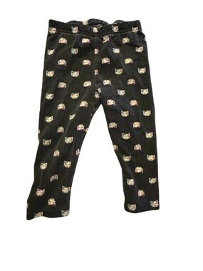 Garanimals Black Leggings with Cat Face Print